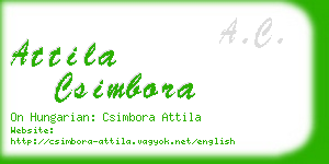 attila csimbora business card